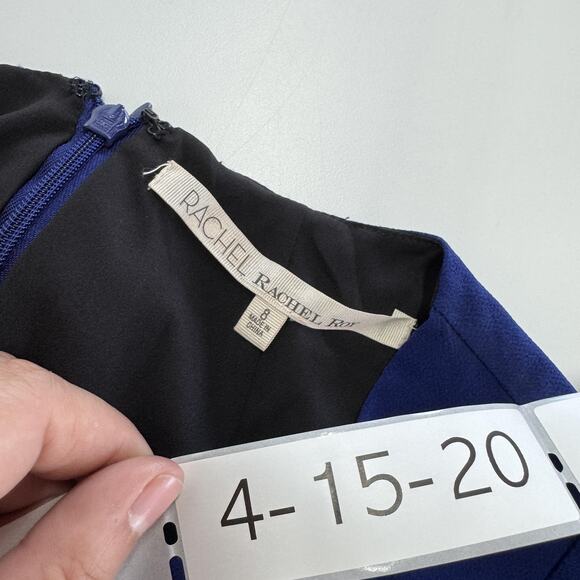 Rachel Rachel Roy Dress Womens‎ 8 Blue Cold Shoulder Bell Sleeve Shift Mini - Picture 3 of 7